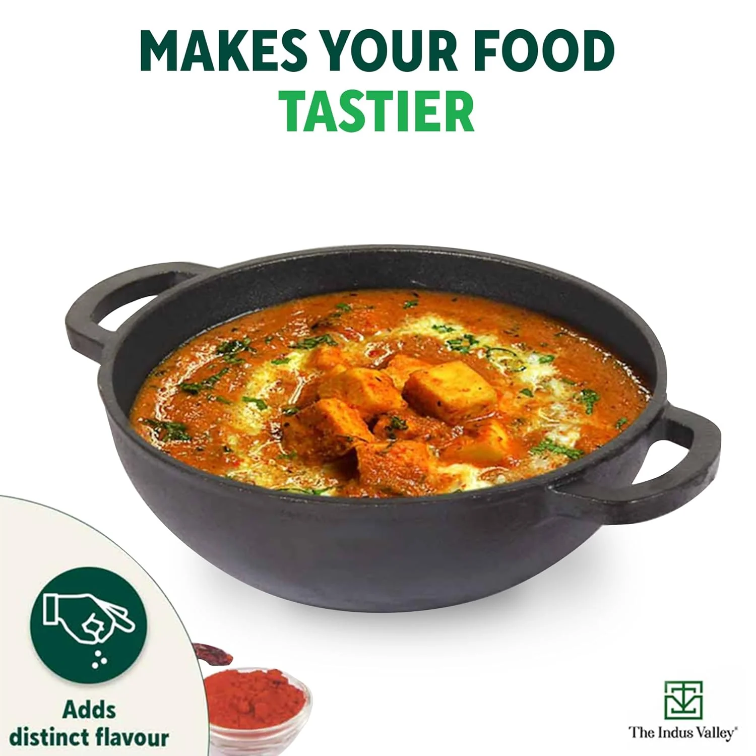 Super Smooth Cast Iron Kadai With Flat Handles & Silicon Grip - Medium, 25.4cm, 10 Inch, 2.5 Liters, 2.4 Kg | Naturally Nonstick, 100% Pure & Toxin-Free, No Chemical Coating - Image 7
