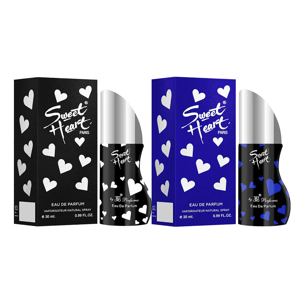 Sweet Heart Blue & Black Eau De Perfume 2pcs 60ml 2.0 Fl.oz. - Image 4