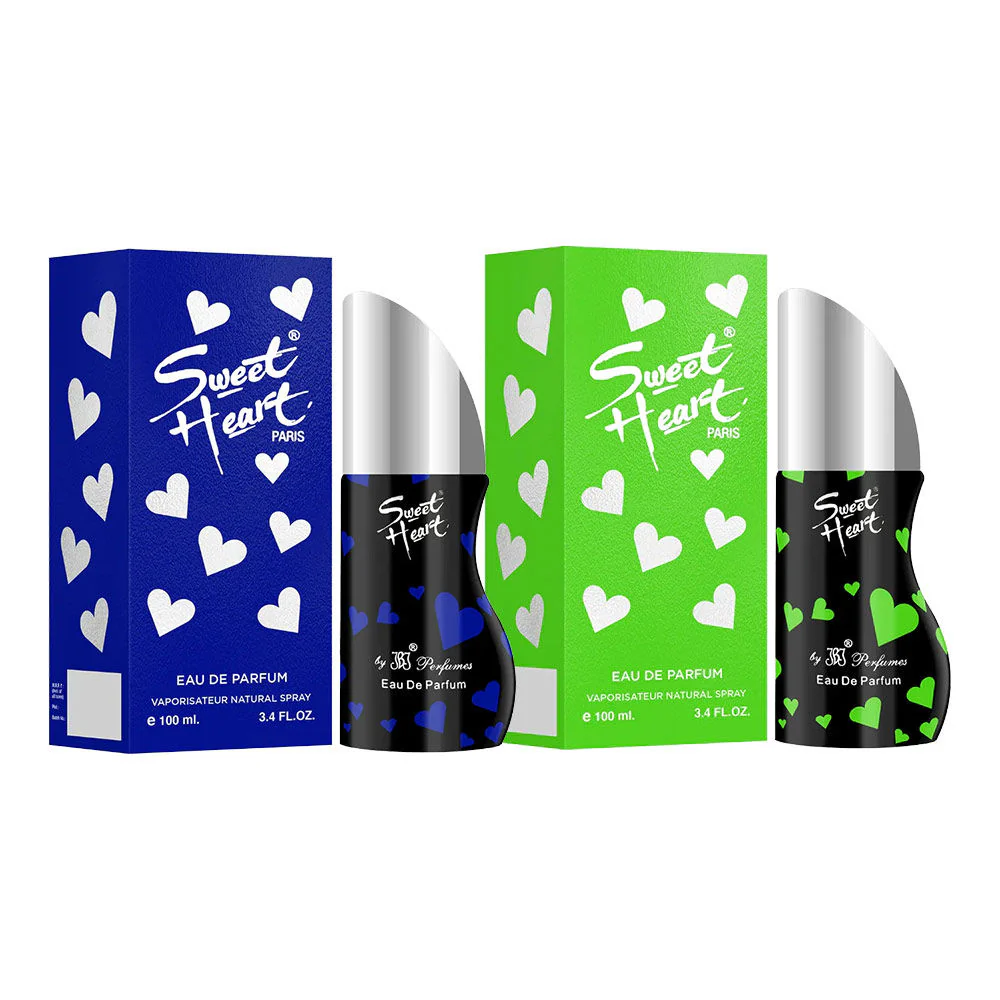 Sweet Heart Blue & Green Eau De Perfume 2pcs 200ml 6.7 Fl.oz. - Image 2