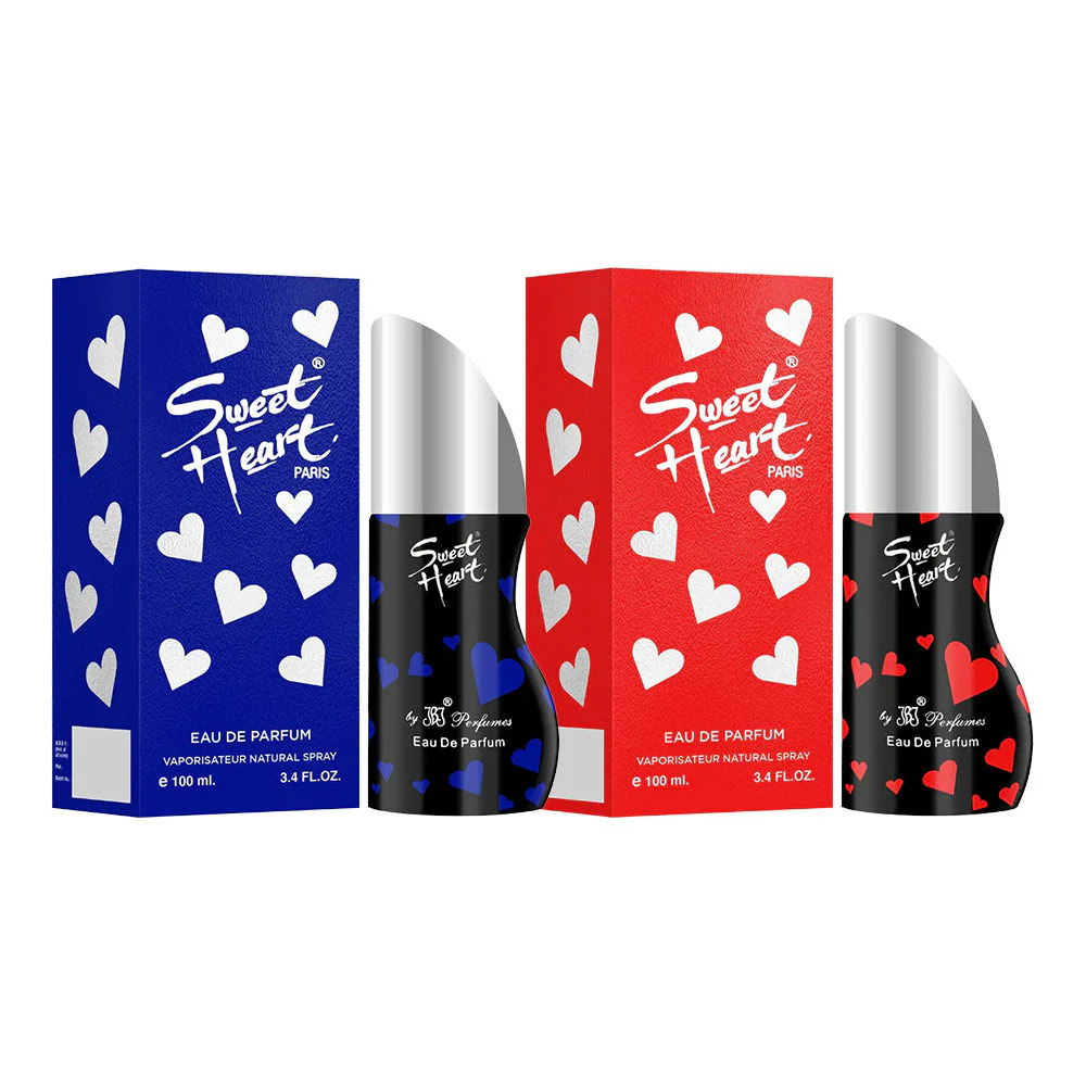 Sweet Heart Blue & Red Eau De Perfume 2pcs 200ml 6.7 Fl.oz. - Image 2