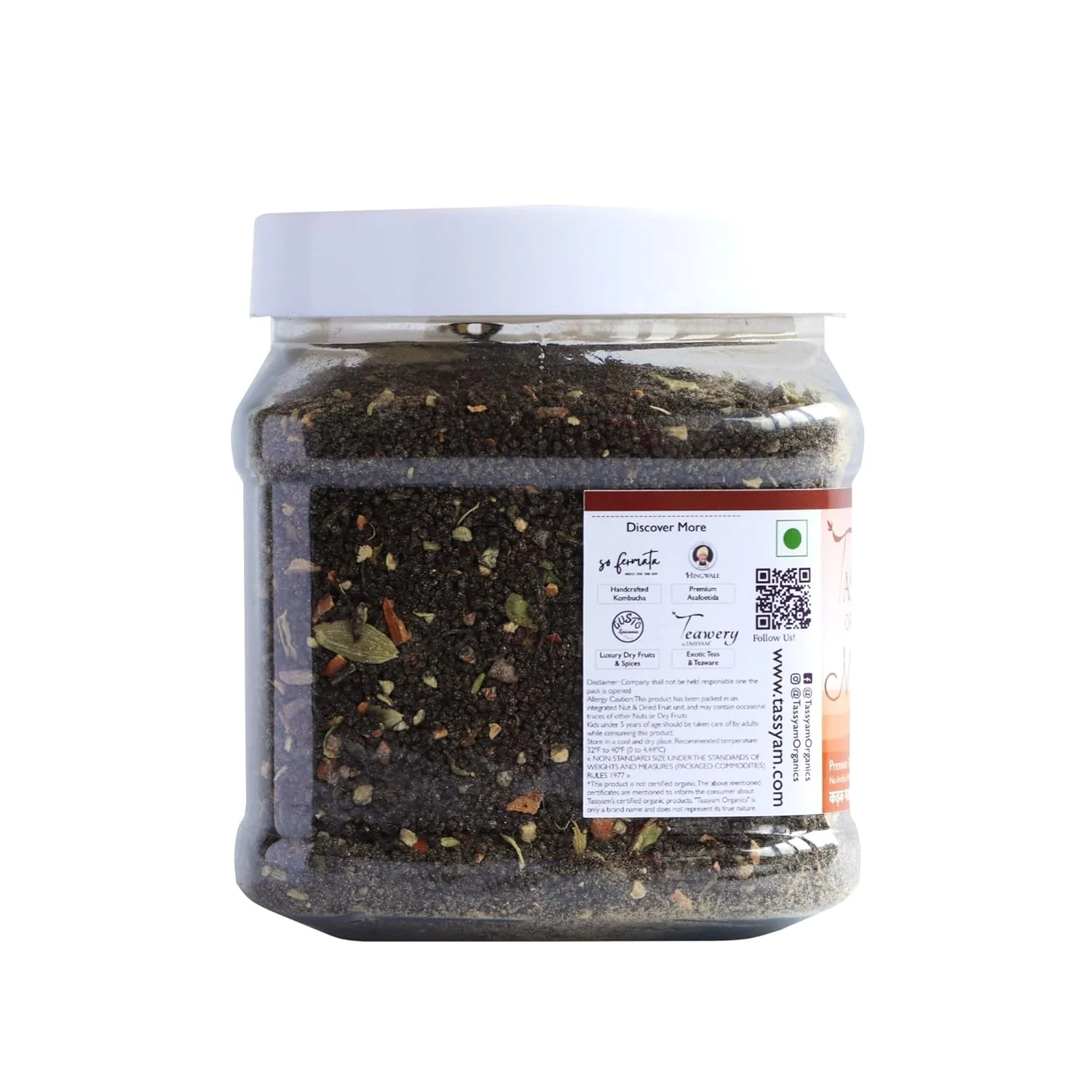Tassyam Organics Kadak Assam Masala Tea - 350gm Jar, 12.3 Ounce | Masala Chai Improved With Leaf Tea - Hand Crushed Spices + Gold Blend CTC Chai With No Artificial Flavors - Image 2