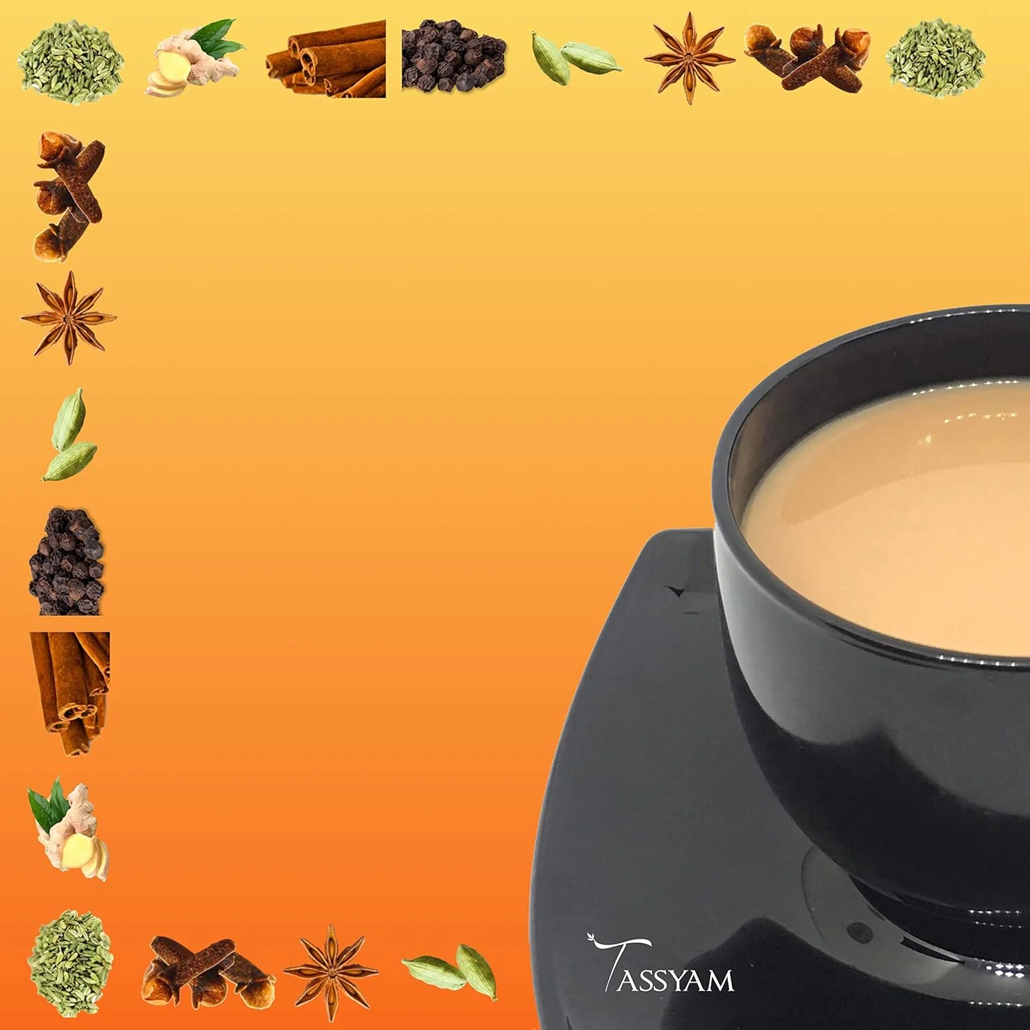 Tassyam Organics Kadak Assam Masala Tea - 350gm Jar, 12.3 Ounce | Masala Chai Improved With Leaf Tea - Hand Crushed Spices + Gold Blend CTC Chai With No Artificial Flavors - Image 5