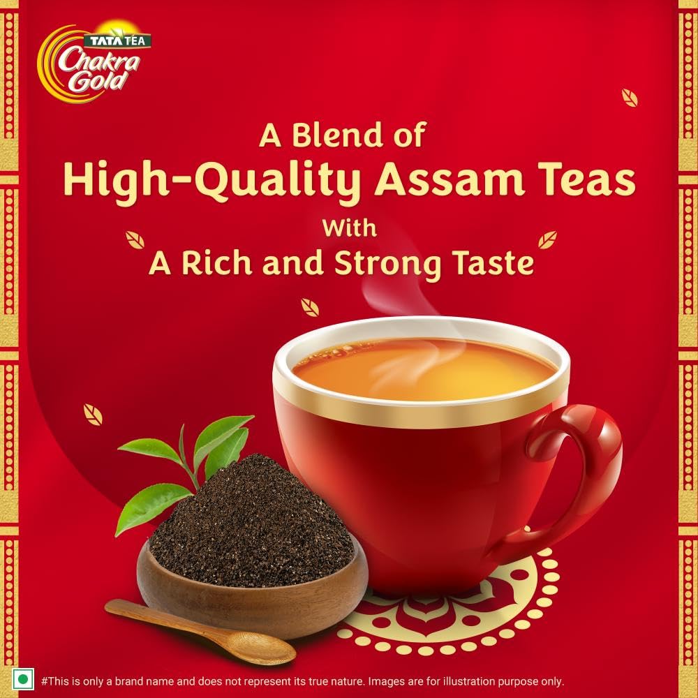 Tata Tea Chakra Gold Premium Tea - 500gm, 17.6 Ounce | Strong Tea With Long Lasting Taste - High Quality Assam Tea | Medium Caffeine Chai Patti - Image 4