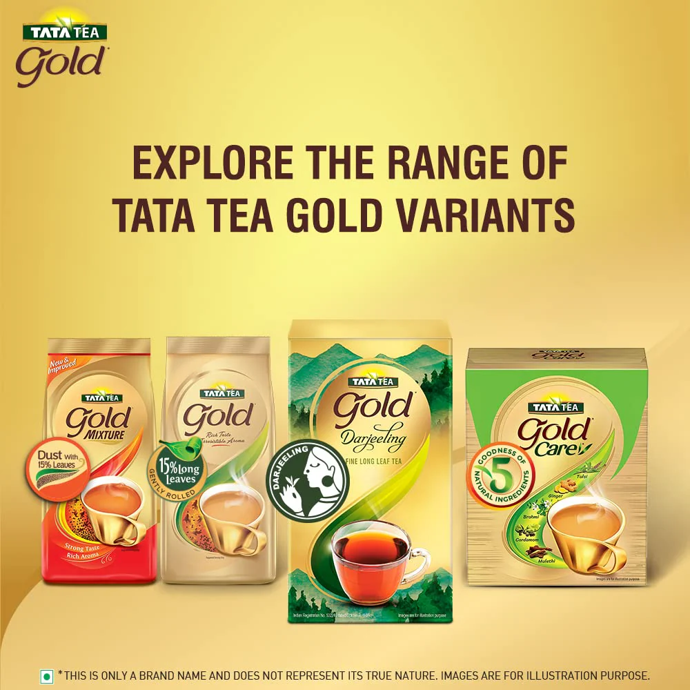 Tata Tea Gold Darjeeling Fine Long Leaf Tea - 75gm, 2.6 Ounce | Rich & Aromatic Chai Black Tea - Distinct Sweet Flavour | Medium Caffeine Chai Patti - Image 4