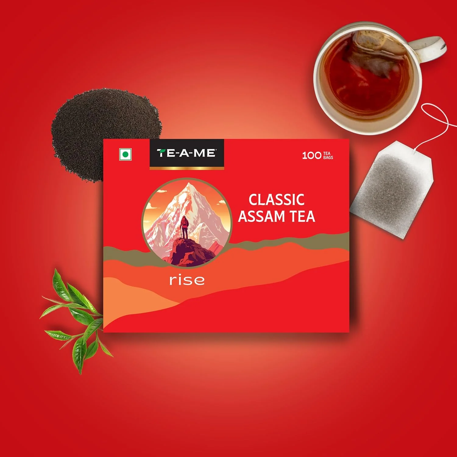 TE-A-ME Classic Assam Rise Tea - Pack Of 3 X 100 Tea Bags | Full-Bodied Taste, Rich & Bold Flavor - Image 4