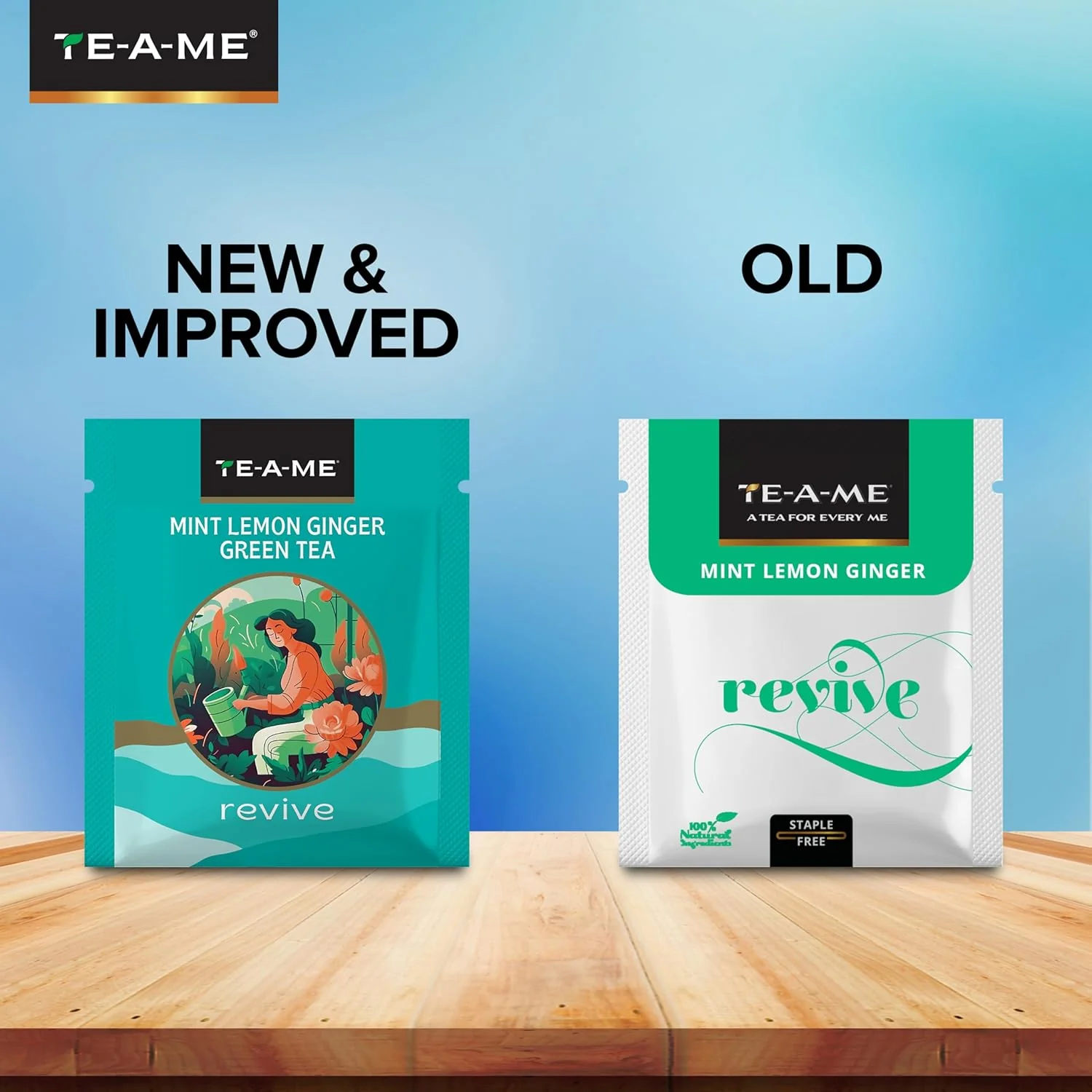 TE-A-ME Mint, Lemon & Ginger Revive Green Tea - 25 Tea Bags | Boosts Immunity & Metabolism - 100% Natural Ingredients - Image 3