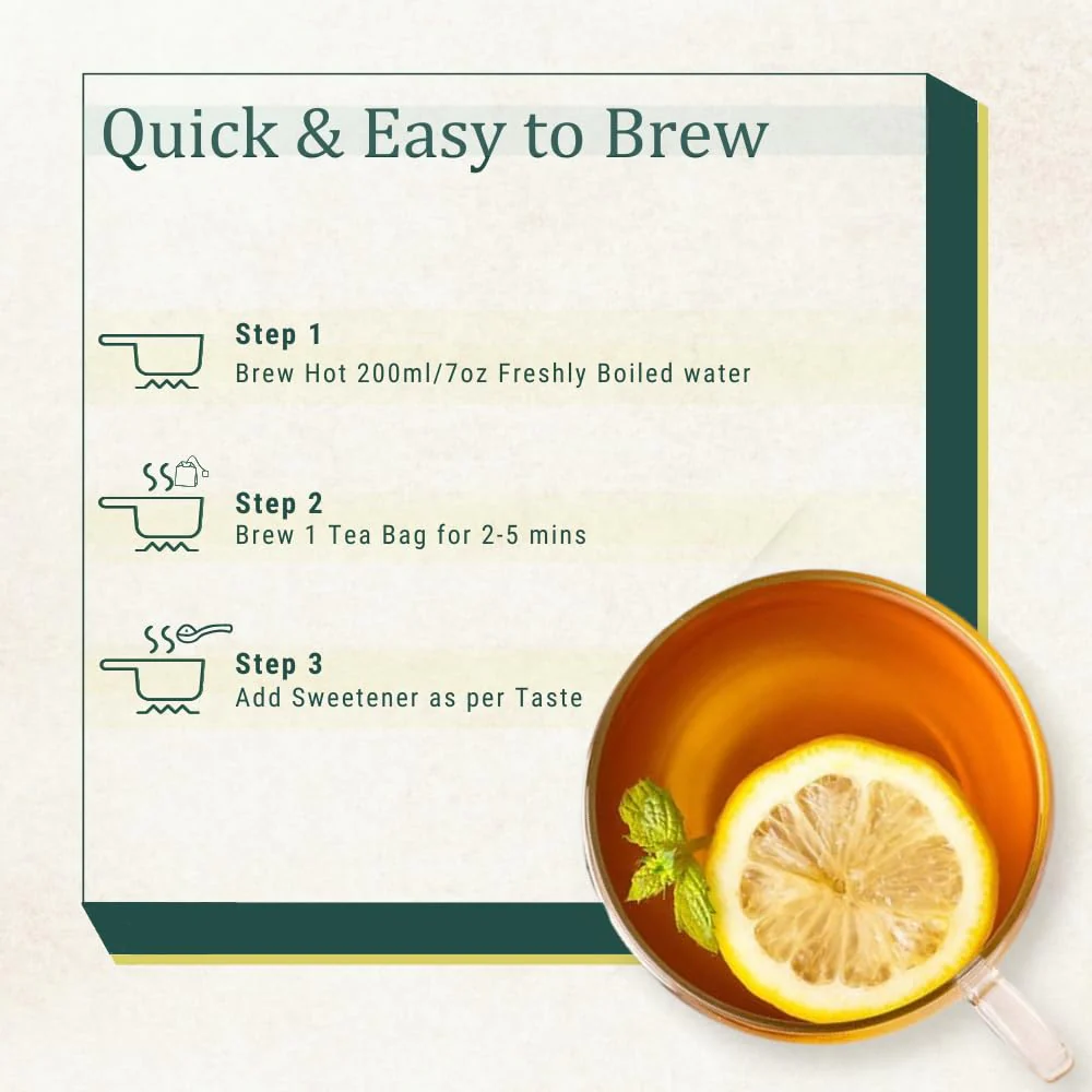 Tea And Twigs Spiced Green Tea - 50gm, 1.7 Ounce, 25 Pyramid Teabags | 100% Pure Spices - Cinnamon, Cardamom, Clove, Black Pepper, Ginger & Green Tea | Soothing & Relaxing Tea, Caffeine Free - Image 3