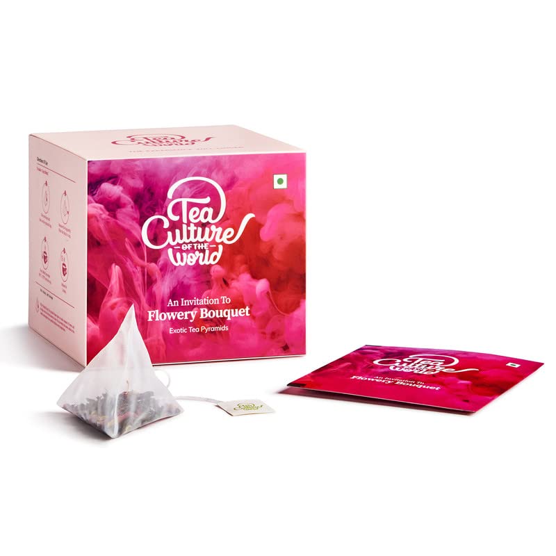Tea Culture Of The World Flowery Bouquet Tea - Pack Of 2 X 16 Tea Bags | Calming Hibiscus & Fragrant Rose - Made With 100% Whole Leaf & Natural Flavors, Brew Hot Or Cold - Low Caffeine - Image 2