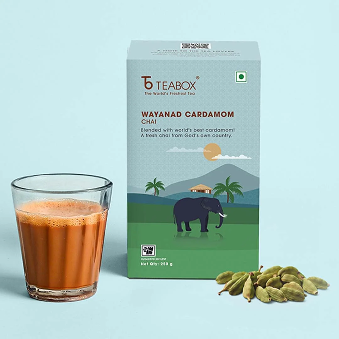 Teabox Wayanad Cardamom Chai Tea - 250gm, 8.8 Ounce | Blended With The Best Cardamom Found In The World - From God's Own Country | Caffeine Free Leaf Tea - Image 4