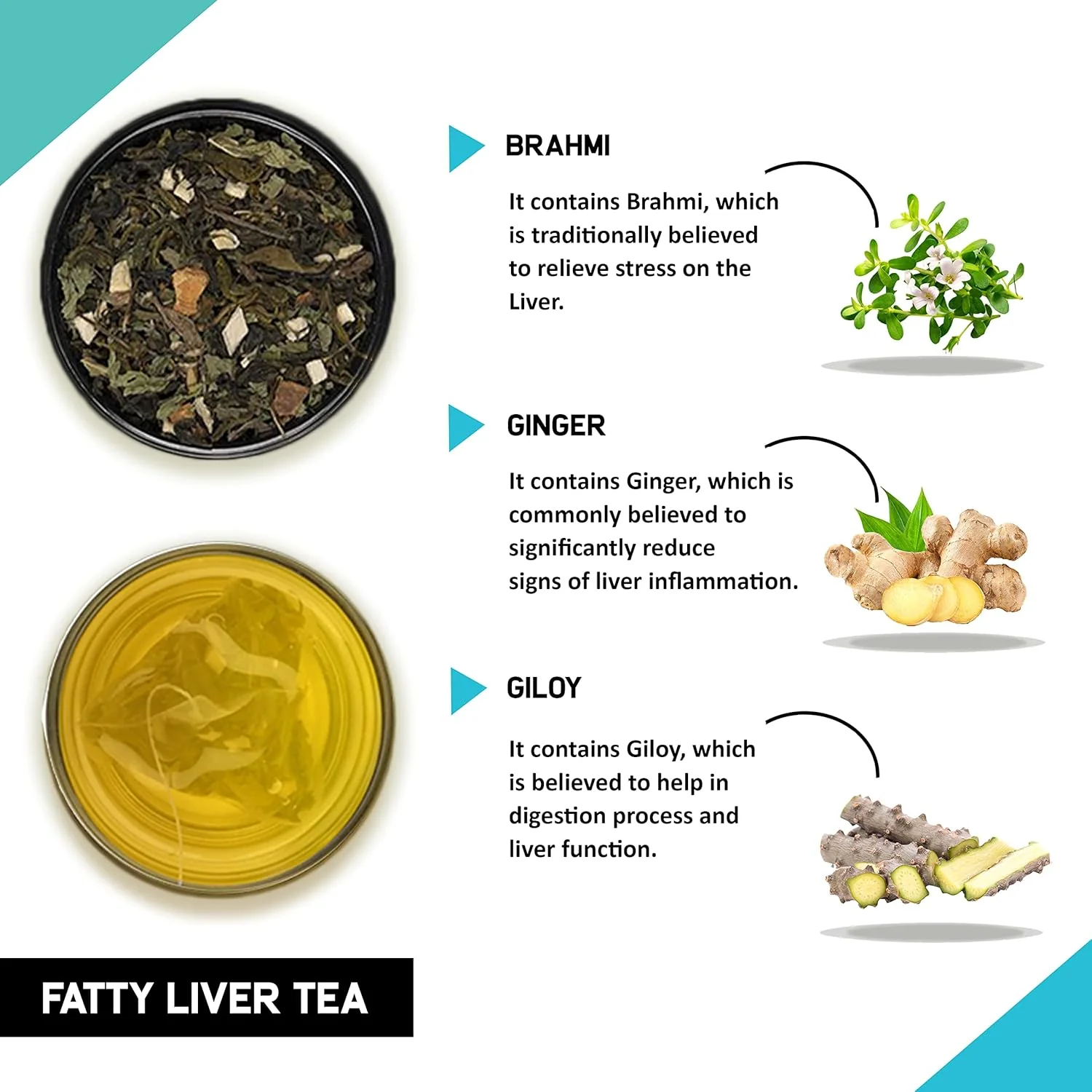 Teacurry Caffeine Free Fatty Liver Tea - 30 Individually Wrapped Tea Bags | Delicious Peppermint Giloy Tea - Supports Liver Wellness - Image 2