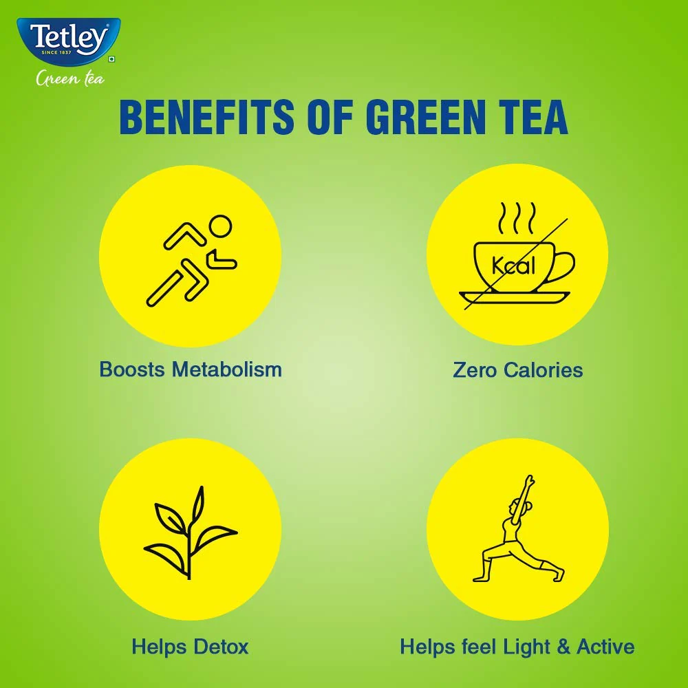 Tetley Ginger, Mint & Lemon Green Tea - 25 Tea Bags Envelopes | Immune With Added Vitamin C - Rich In Antioxidants, Low Caffeine - Image 5