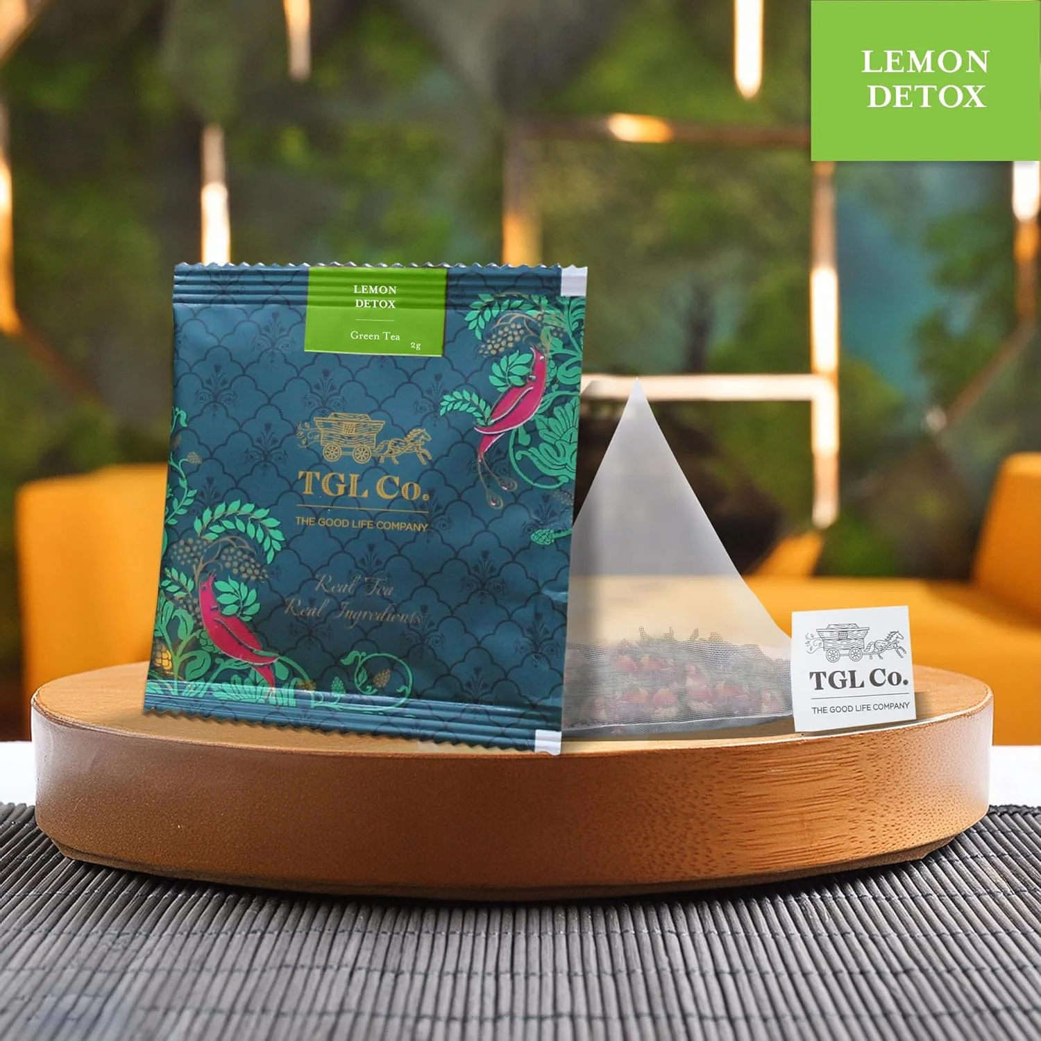 TGL Co. Lemon Detox Green Tea - Pack Of 4 X 16 Pyramid Tea Bags | Anti Inflammatory Properties, Keeps Hydrated - Medium Caffeine, Rich In Taste - Image 5