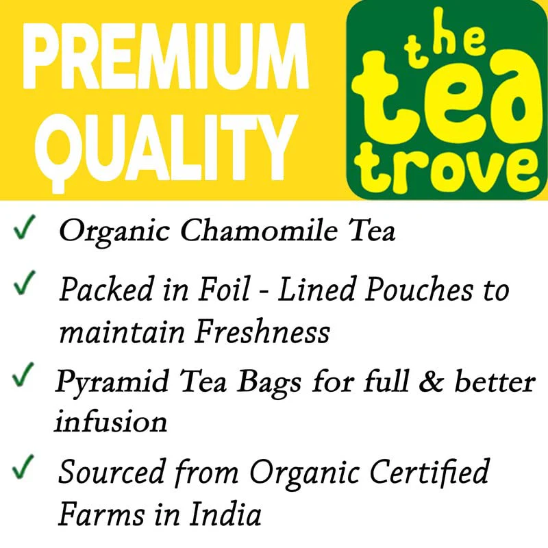 The Tea Trove Organic Chamomile Herbal Tea Bags In Resealable Pouch - 30 Unwrapped Tea Bags | Caffeine Free Chamomile For Sleep & Stress Relief Tea - Steep Hot Or Iced - Image 4