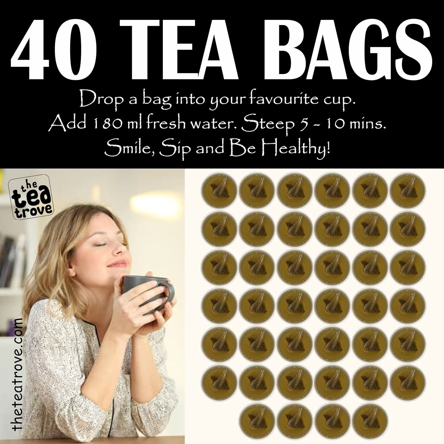 The Tea Trove Organic Raspberry Leaf Herbal Tea Bags In Resealable Pouch - 40 Pyramid Tea Bags | Caffeine Free Red Raspberry Tea To Support The Female System - Image 3