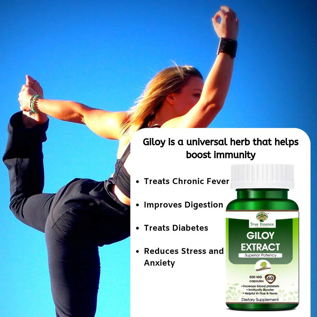True Essence Heera Ayurvedic Research Foundation Giloy Extract 500mg Immunity | 60 Veg Capsules 100gm 0.2lbs - Image 3