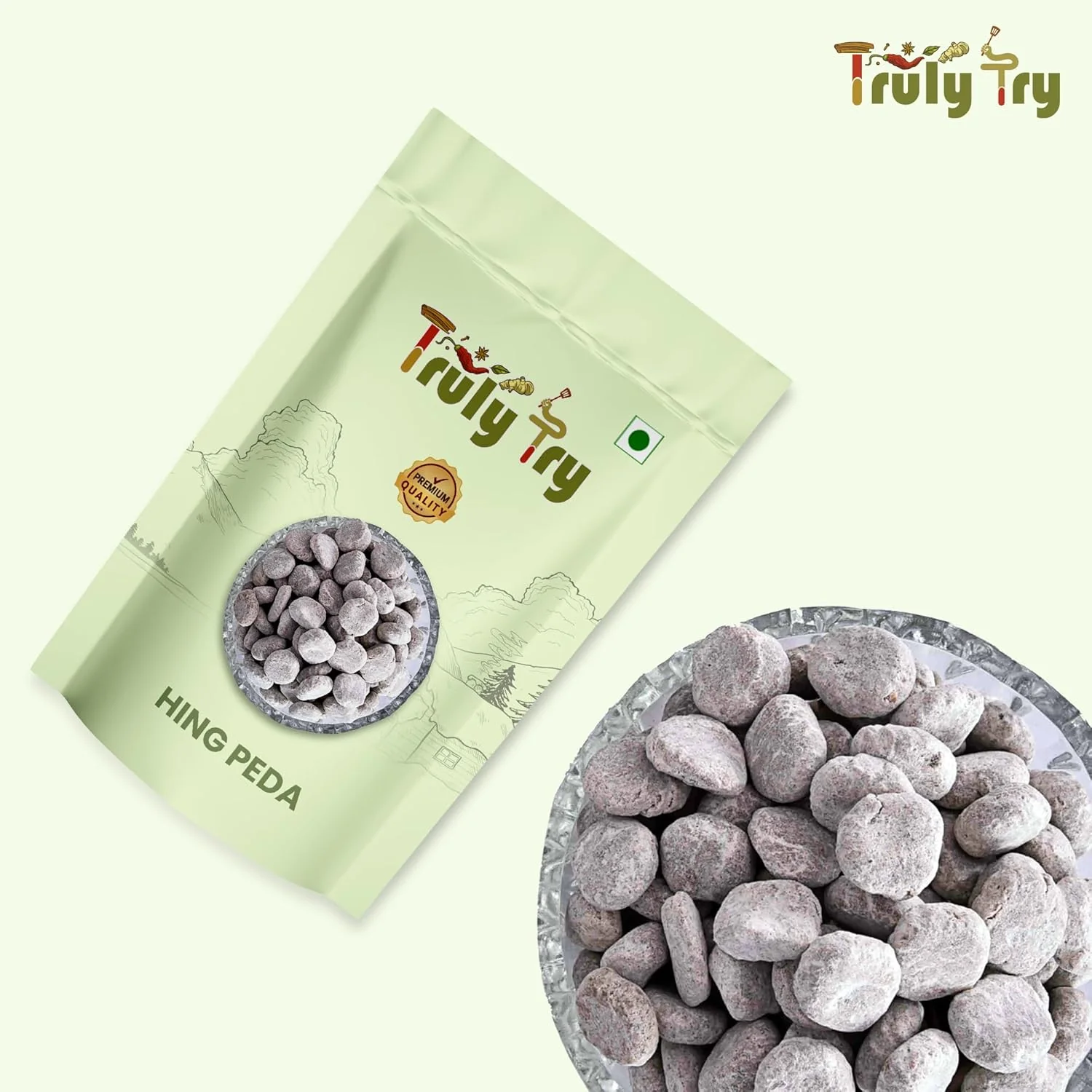 Truly Try Hing Peda 1kg, | Good For Digestion | Pouch Pack - Image 2
