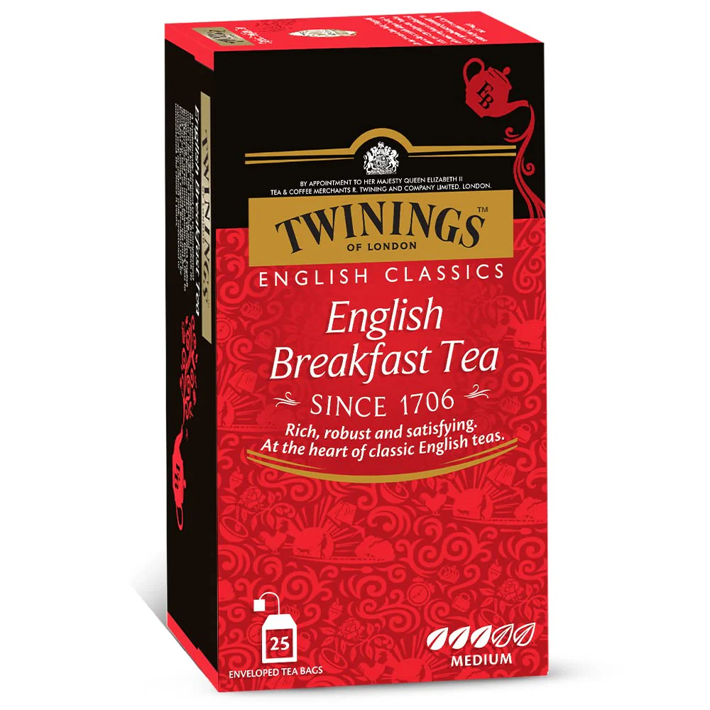 Twinings Black Tea Super Saver Combo Pack - English Breakfast Tea + Earl Grey Tea | Pack Of 2 X 25 Enveloped Tea Bags, 100gm, 3.5 Ounce - Image 3
