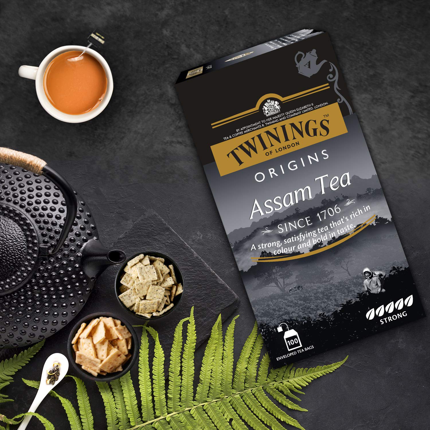 Twinings Origins Assam Tea - 200gm, 7.05 Ounce, 100 Envelope Tea Bags | Full-Bodied & Robust Flavor Tea - Strong Strength Premium Caffeinated Tea - Image 3