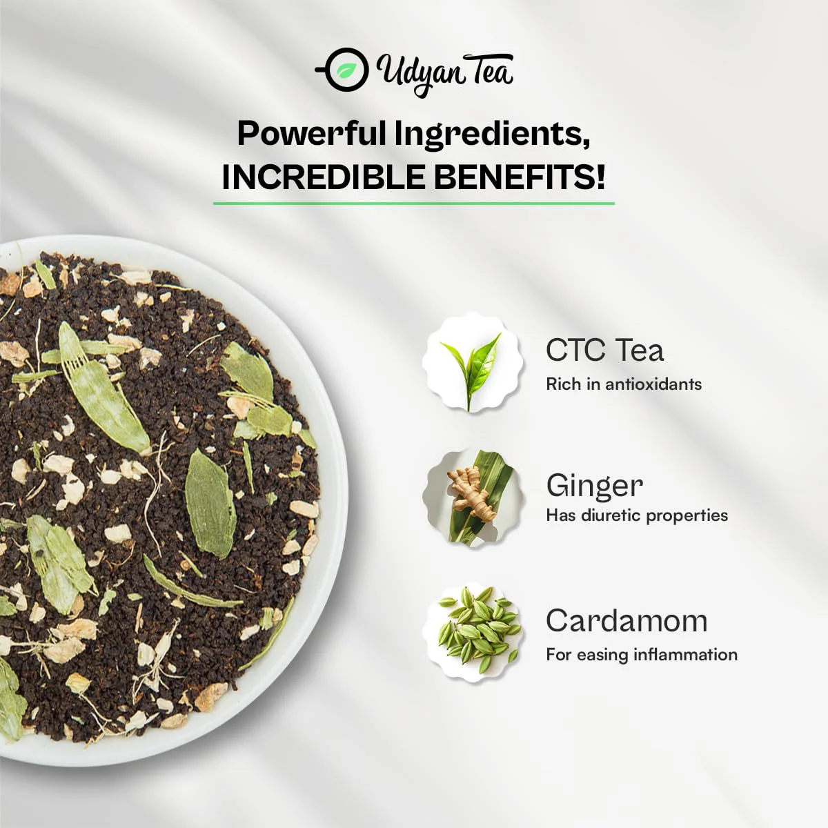 Udyan Tea Bombay Cutting Chai - 100gm, 3.5 Ounce | Strong Masala Tea With Ginger & Cardamom - Authentic & Refreshing Elaichi Adrak Chai | High Caffeine Tea Leaf - Image 2