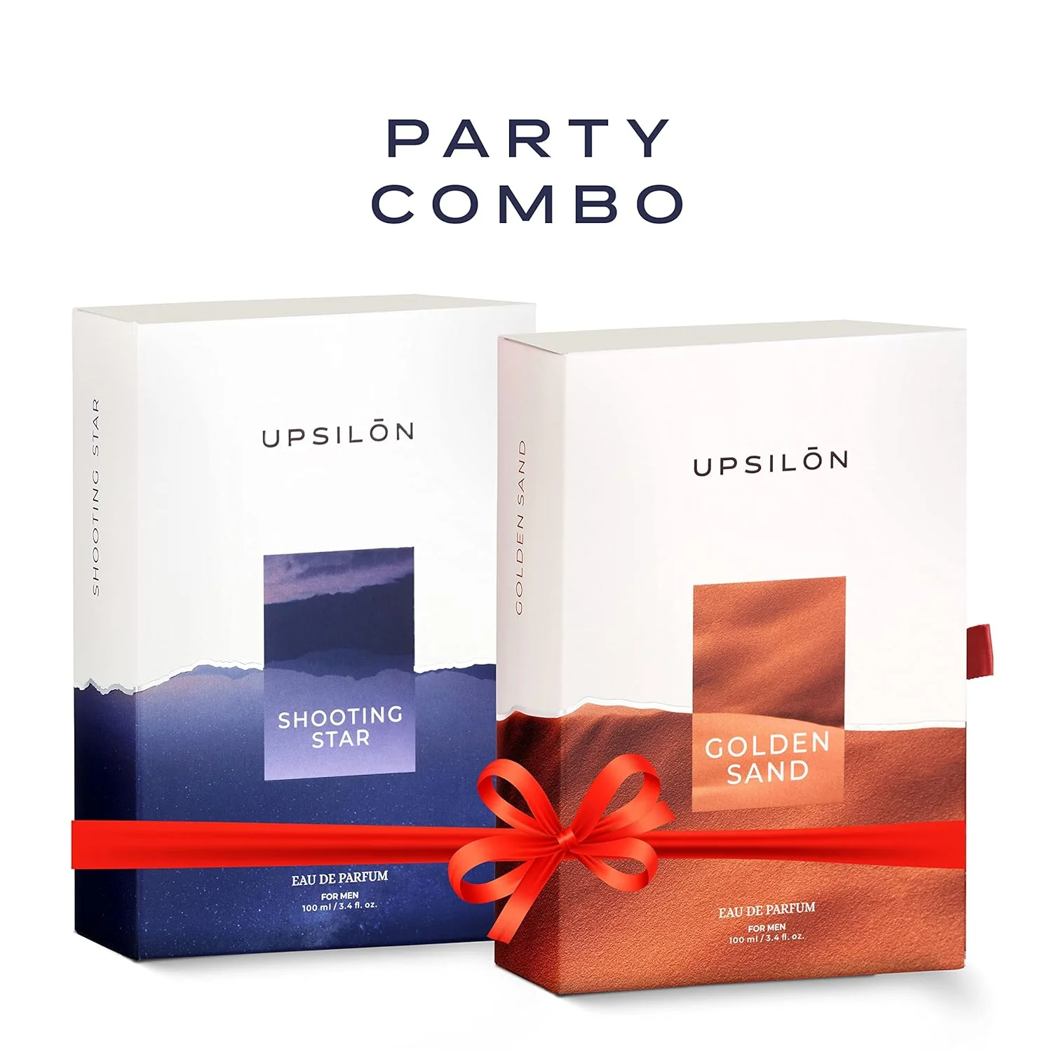 Upsilon Shooting Star + Golden Sand Eau De Parfum For Men 100ml 3.4 Fl.oz. Each Pack Of 2 | Travel Friendly | Luxury Scent - Image 2
