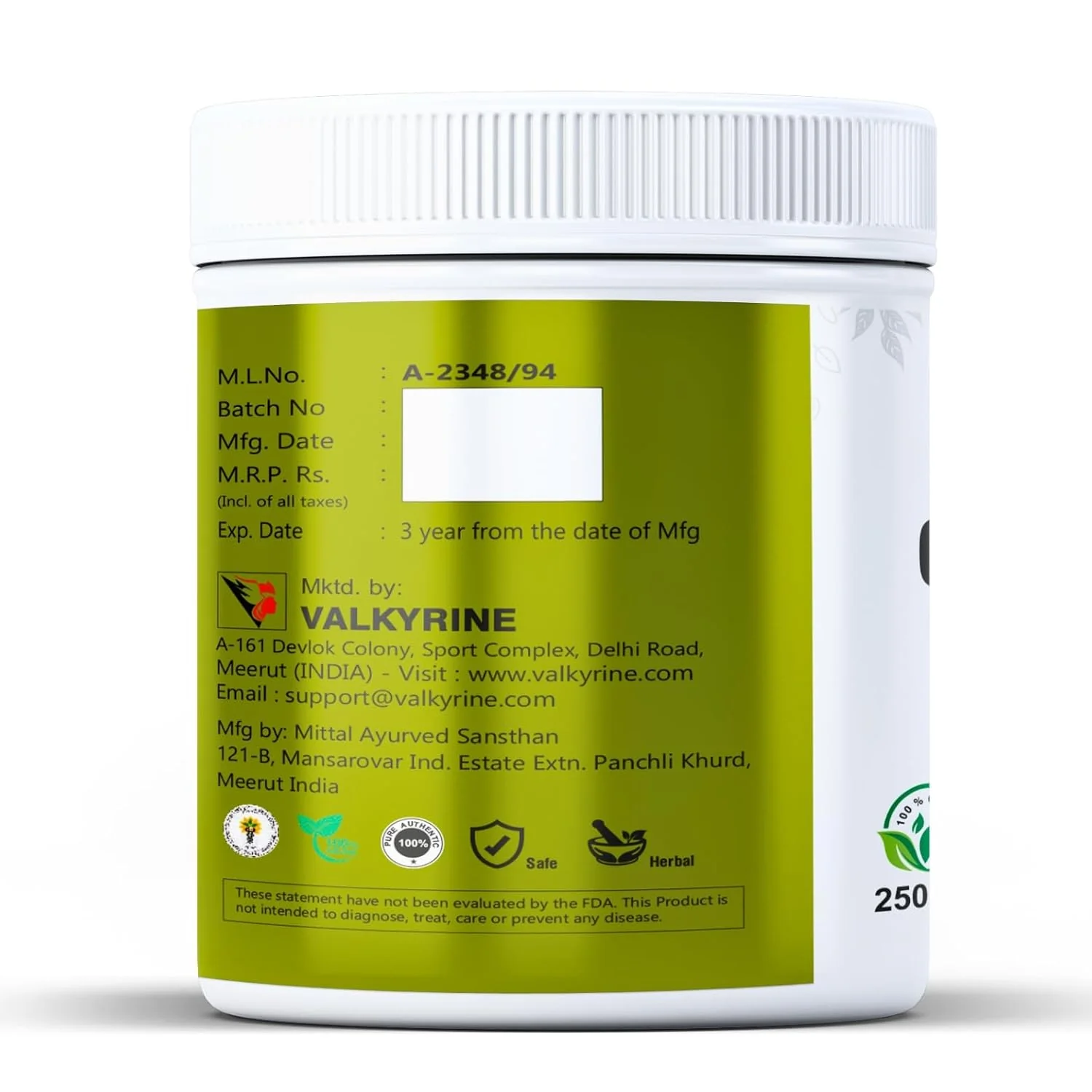 Valkyrine Natural Giloy Powder For Enhanced Wellness & Immune Support, Promotes General Well - Being, Antioxidant - Rich Herb | 250gm 0.5lbs - Image 3
