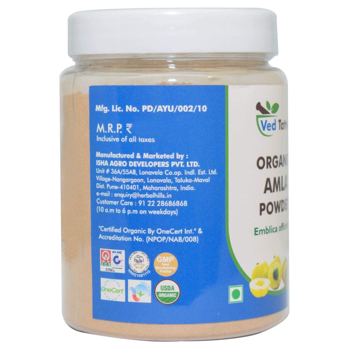 Ved Tattva Organic Amla Powder With Vitamin C & Antioxidants, Boosts Immune System | 200gm 0.4lbs Each Pack Of 2 - Image 4