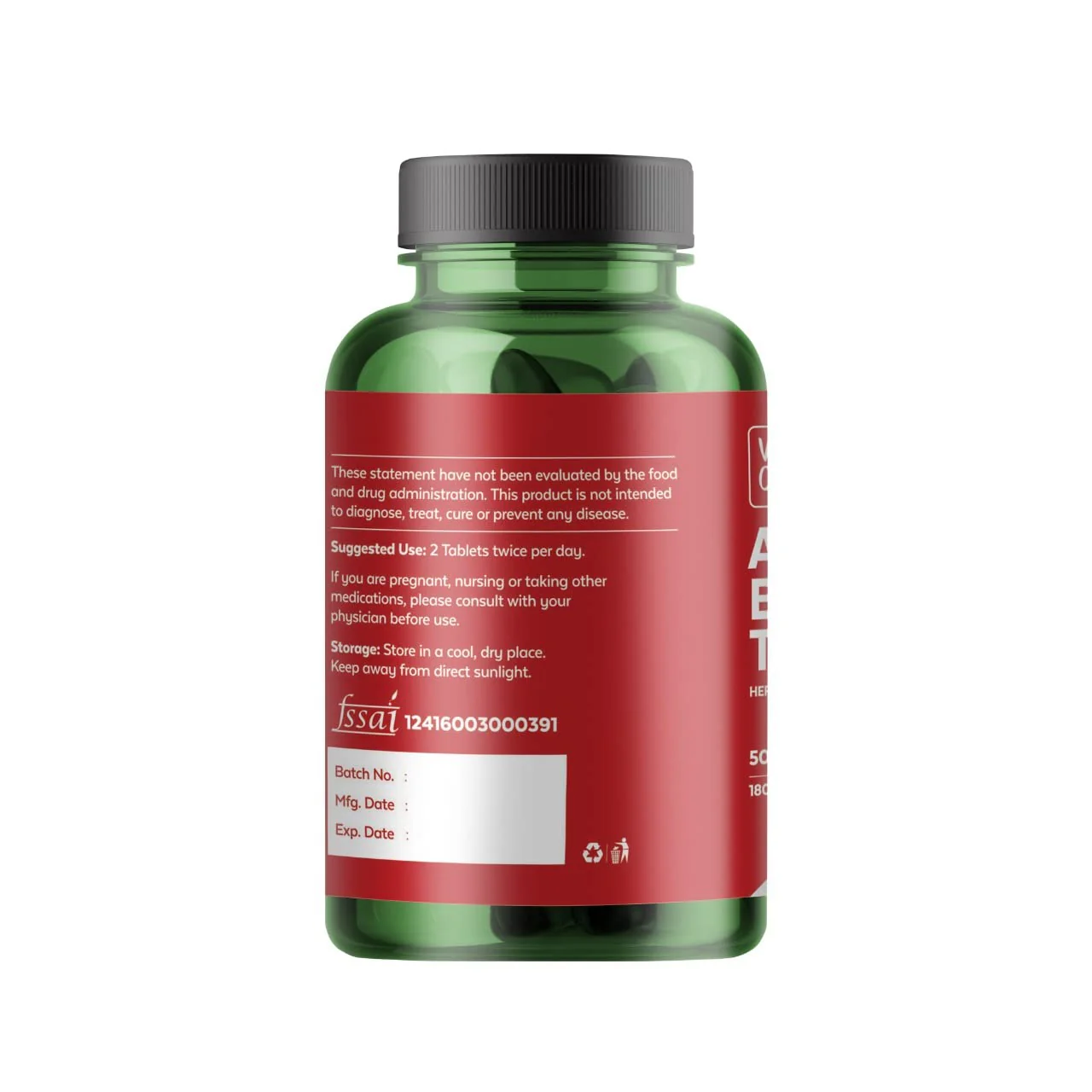 Village Organics Arjuna Tablets 500mg Enhances Heart Health, Best Antioxidant, 45 Days Supply | 180 Tablets, 250gm 0.5lbs - Image 4