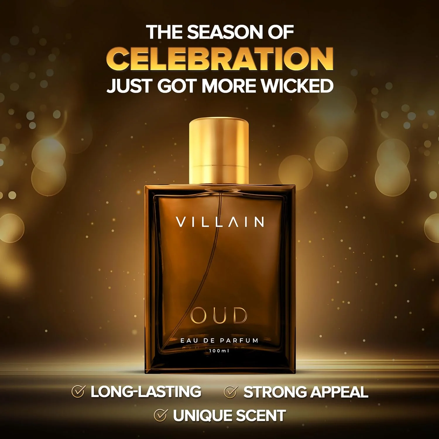 Villain Oud Eau De Parfum 100ml 3.4 Fl.oz. Best Gift For Husband | Men Fragrance | Long Lasting - Image 2