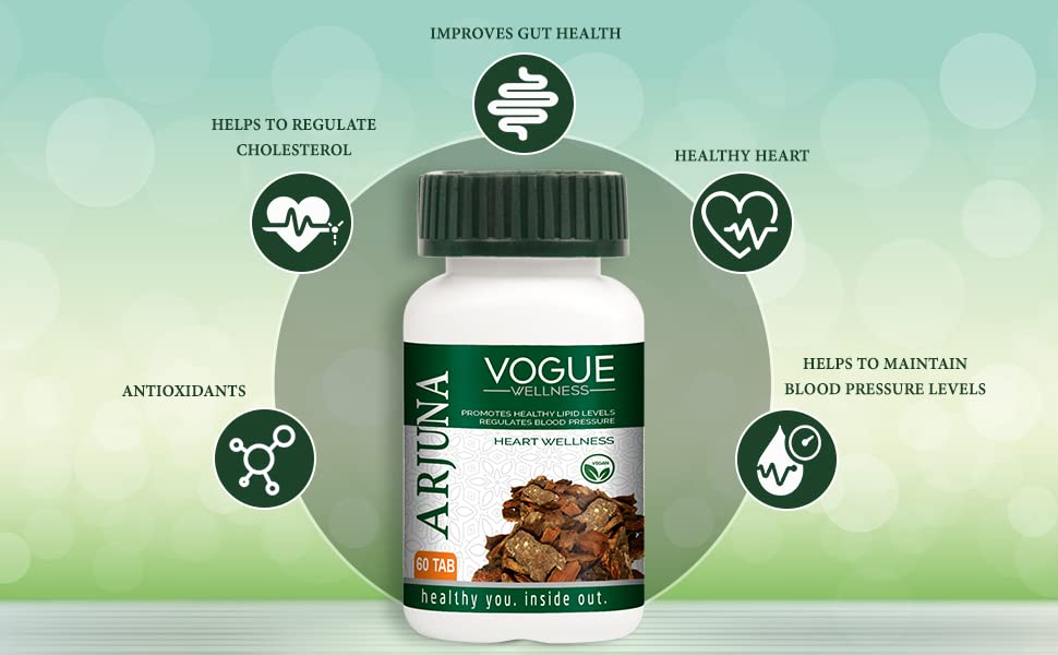 Vogue Wellness Arjuna Promotes Healthy Lipid Levels & Regulates Blood Pressure, Heart Wellness The Guardian Of Heart Arjuna | 60 Capsules, 100gm 0.2lbs - Image 5