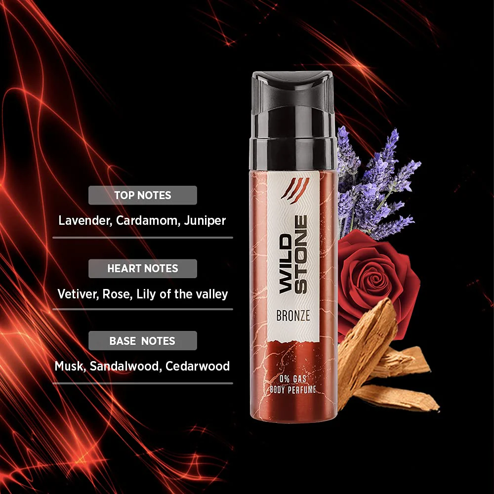 Wild Stone Bronze Pefume Men No Gas Body Spray 120ml 4.0 Fl.oz. | Perfect For Officewear - Image 3