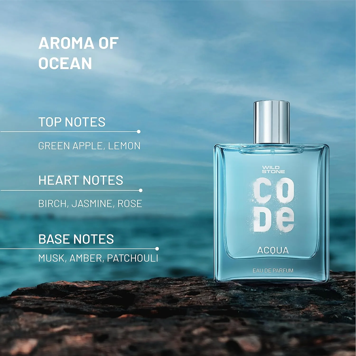 Wild Stone Code Acqua Eau De Parfum For Men 100ml 3.4 Fl.oz. | Long Lasting Fragrance - Image 6