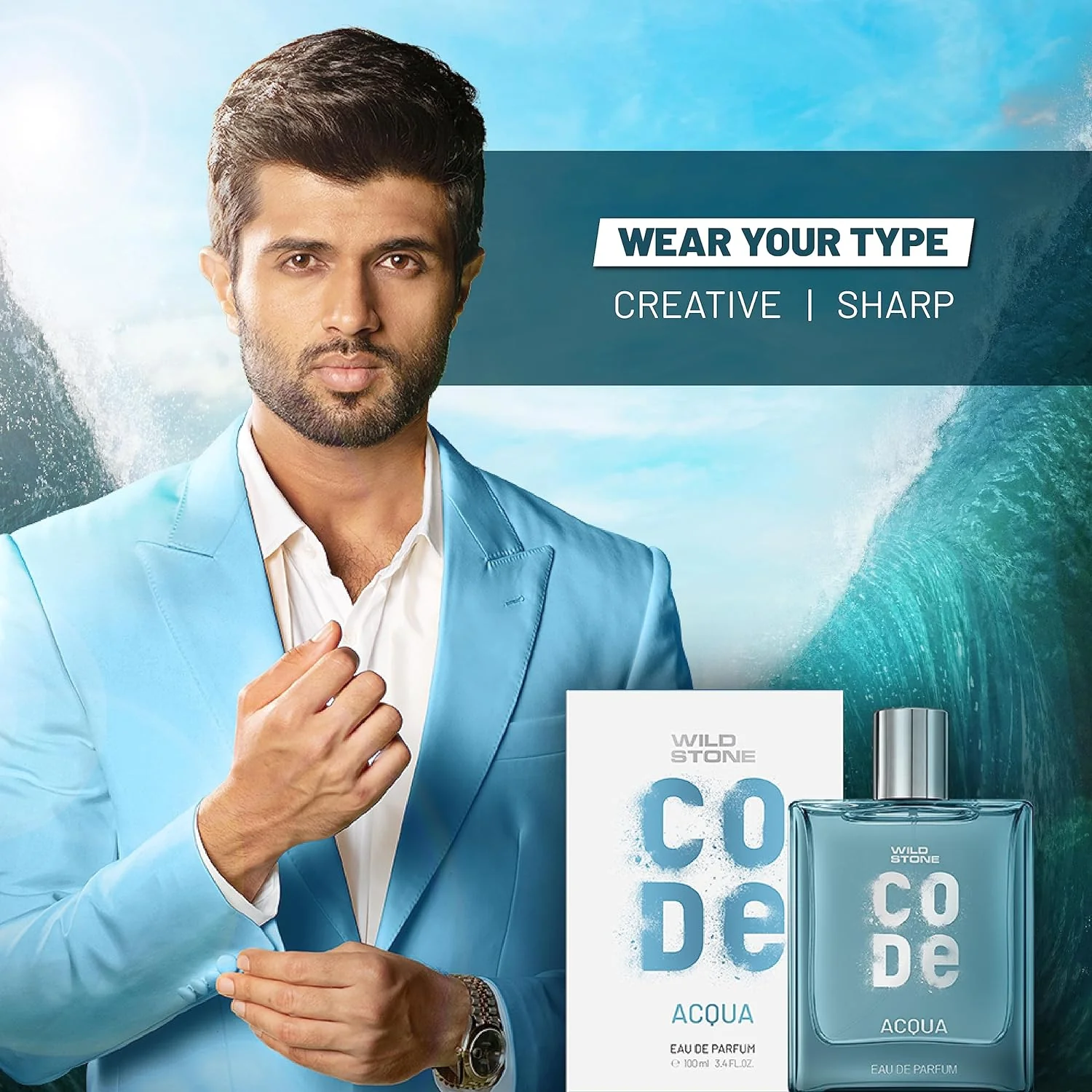 Wild Stone Code Acqua Eau De Parfum For Men 100ml 3.4 Fl.oz. | Long Lasting Fragrance - Image 7