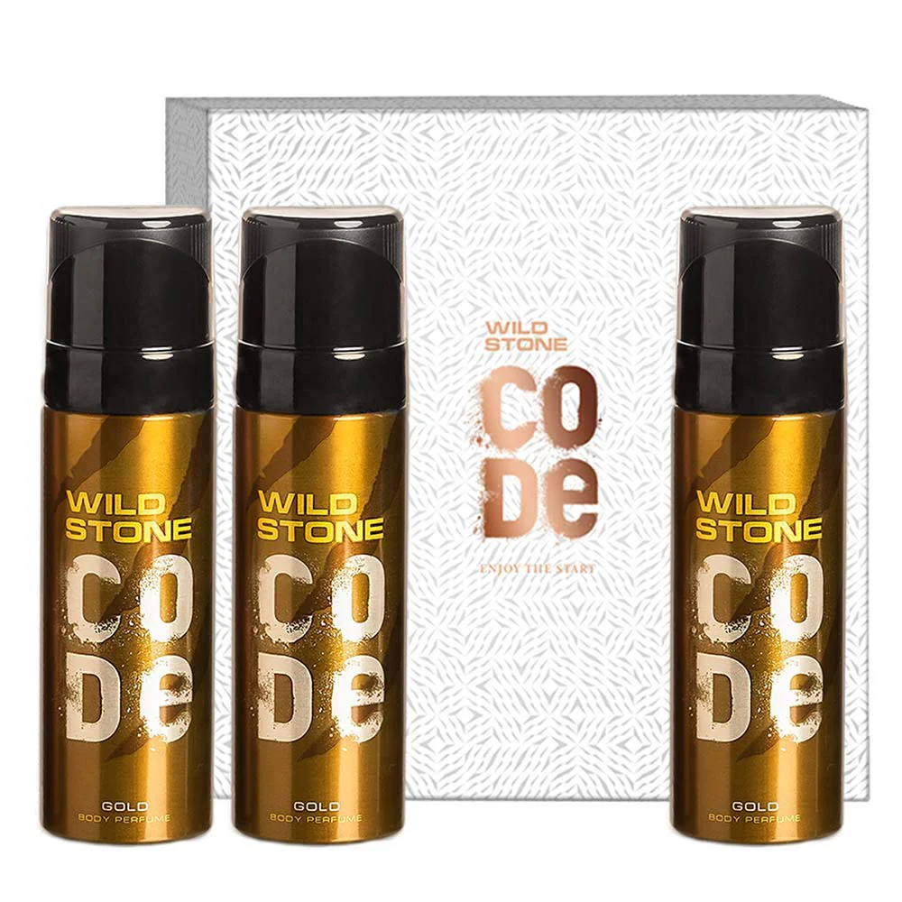 Wild Stone Code Gold Body Men Perfume 360ml 12.1 Fl.oz. Pack Of 3 | Best Suited For Nights Parties & Wedding - Image 4