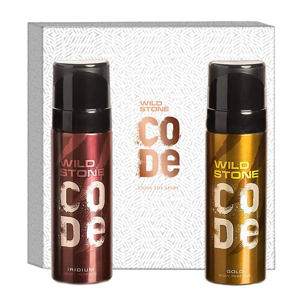 Wild Stone Code Gold & Iridium Body Perfume For Men 240ml 8.1 Fl.oz. | Perfect For Use Dailywear | Pack Of 2 - Image 4
