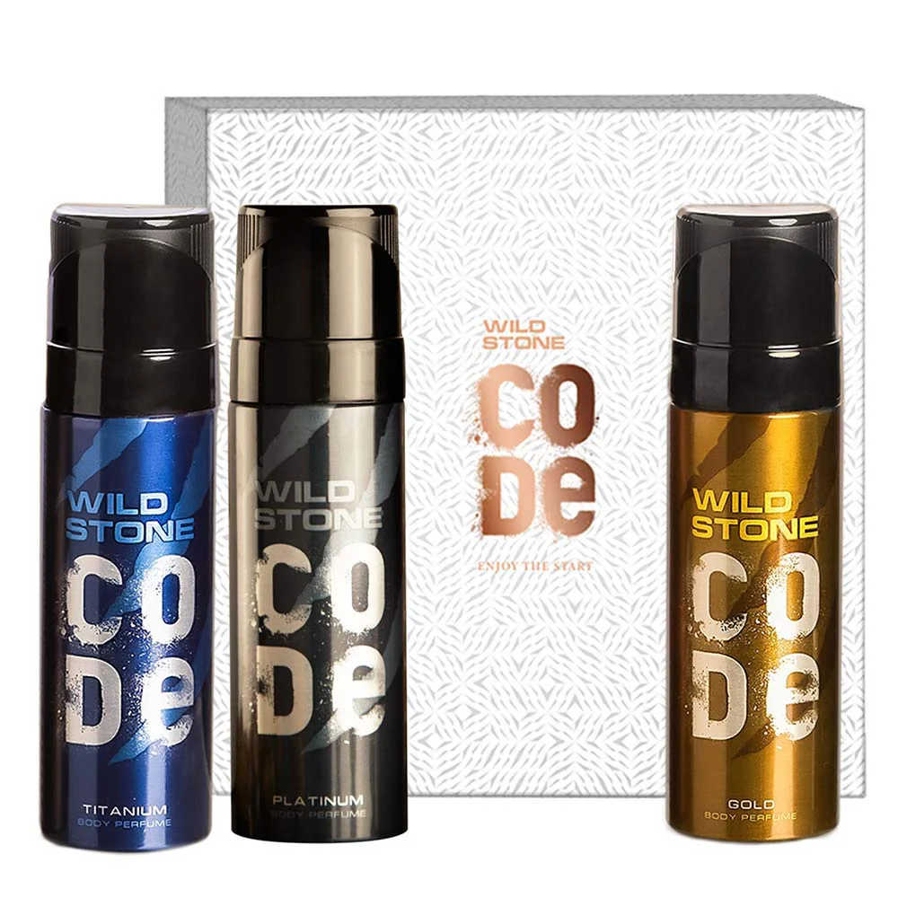 Wild Stone Code Gold , Platinum & Titanium Body Perfume 360ml 12.1 Fl.oz. | Perfect Gift Set For Husband - Image 3