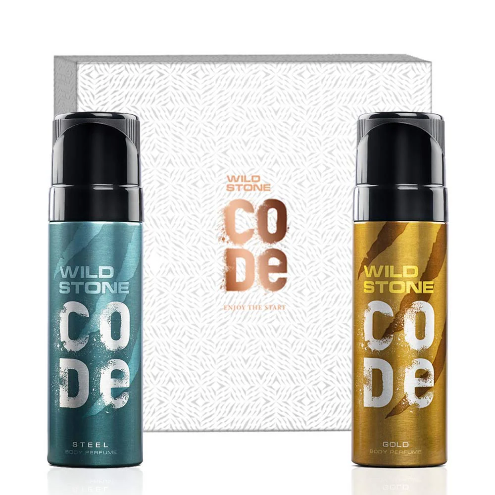 Wild Stone Code Steel & Gold Body Perfume 240ml 8.1 Fl.oz. Pack Of 2 For Men | Long Lasting Fragrance - Image 2