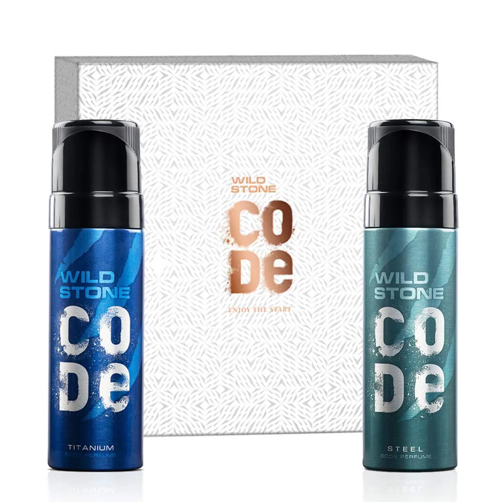 Wild Stone Code Steel & Titanium Body Men Perfume 240ml 8.1 Fl.oz. Pack Of 2 | Perfect Gift Set For Bestfriend - Image 3