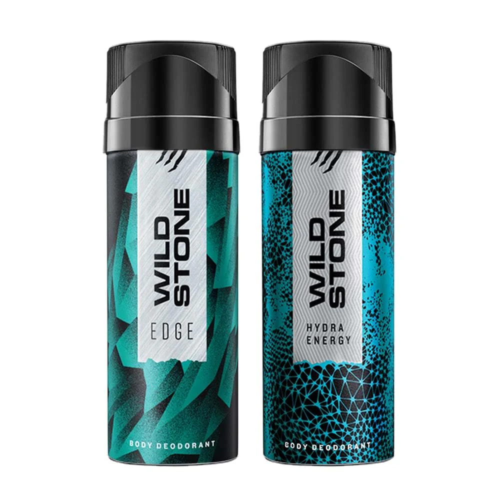 Wild Stone Edge And Hydra Energy Long Lasting Deodorants Body Spray For Men 300ml 10.1 Fl.oz. Pack Of 2 - Image 3