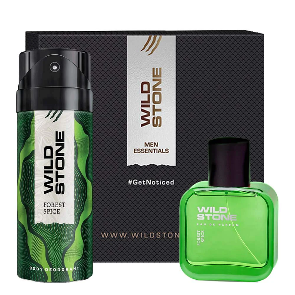 Wild Stone Forest Spice Deodorant Body Spray 150ml 5.0 Fl.oz. & Perfume 50ml 1.6 Fl.oz. | Perfect Gift Set For Men - Image 3
