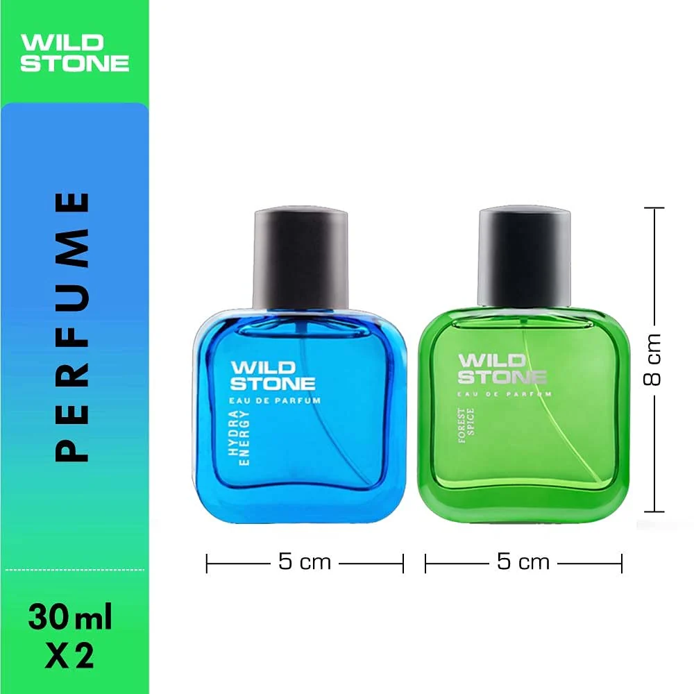 Wild Stone Forest Spice & Hydra Energy EDP Perfume 60ml 2.0 Fl.oz. | Perfect Gift For Boyfriend | Pack Of 2 - Image 2