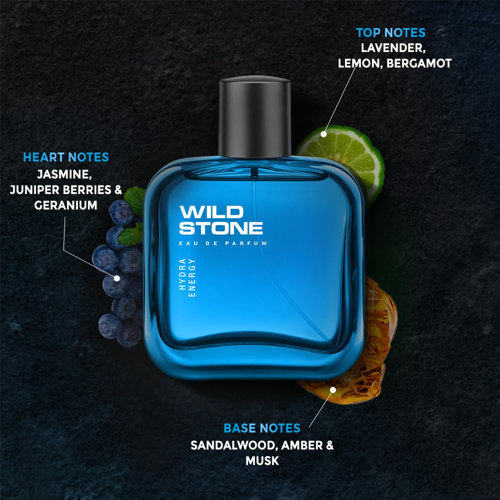 Wild Stone Hydra Energy Eau De Parfum For Men 50ml 1.6 Fl.oz. | Long Lasting Fragrance - Image 3