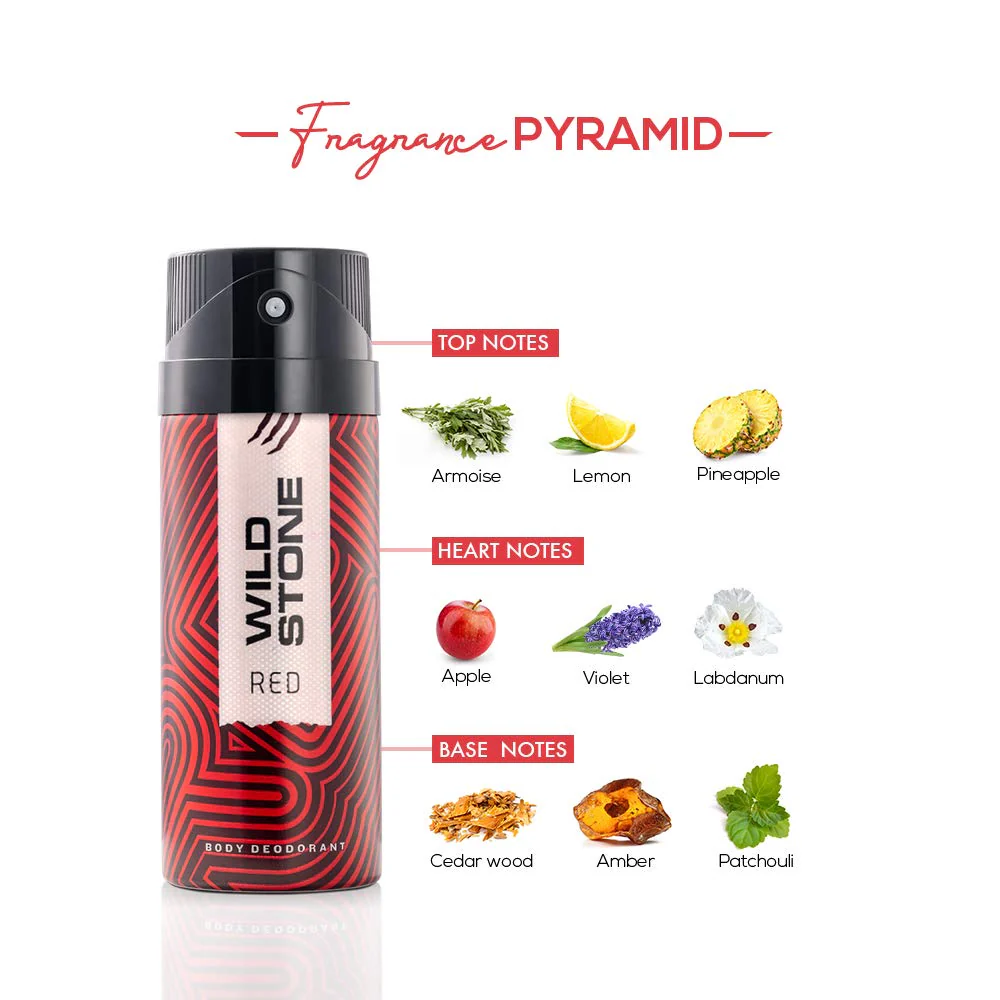 Wild Stone Red Deodorants Body Spray 450ml 15.2 Fl.oz. | Perfect For Gift Sets For Men | Pack Of 3 - Image 2