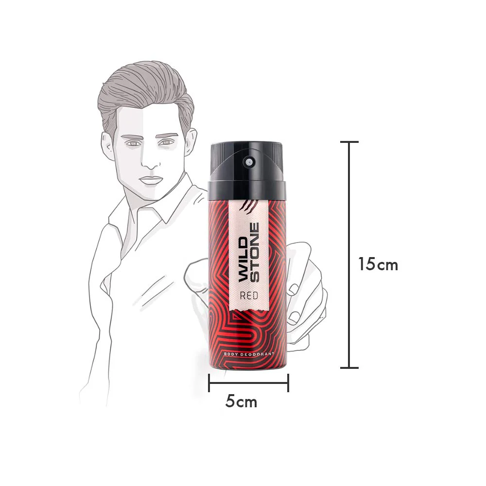 Wild Stone Red Deodorants Body Spray 450ml 15.2 Fl.oz. | Perfect For Gift Sets For Men | Pack Of 3 - Image 3