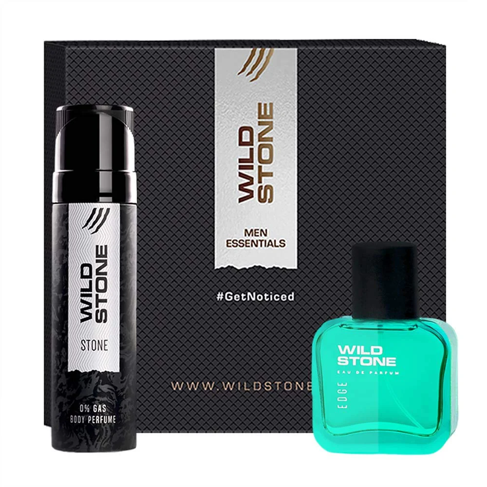 Wild Stone Stone No Gas Body Spray Perfume 120ml 4.0 Fl.oz. & Edge Eau De Parfum 30ml 1.0 Fl.oz.| Perfect Gift Set For Men - Image 3