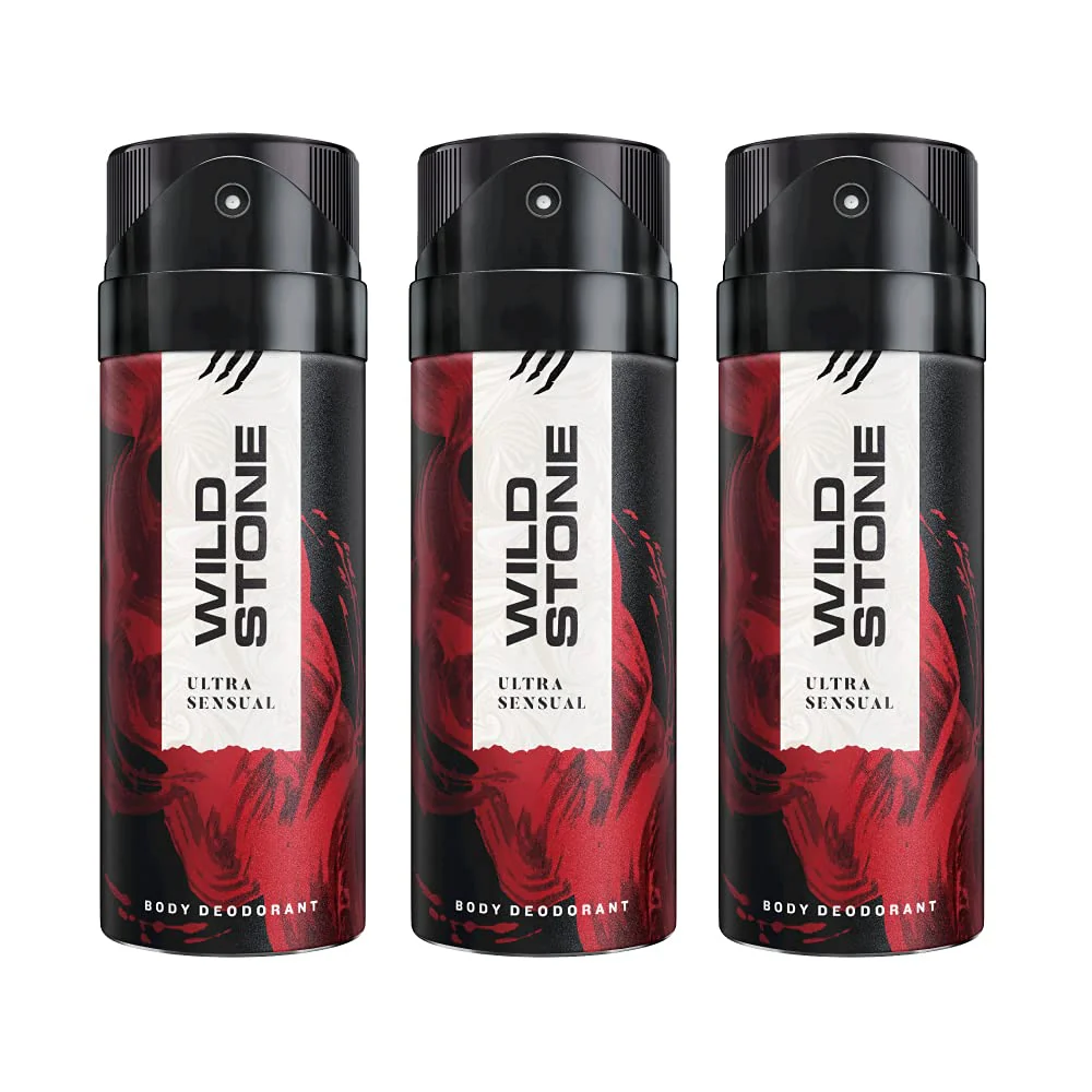 Wild Stone Ultra Sensual Deodorants Body Spray 450ml 15.2 Fl.oz. | Perfect Gift Set For Husband | Pack Of 3 - Image 2