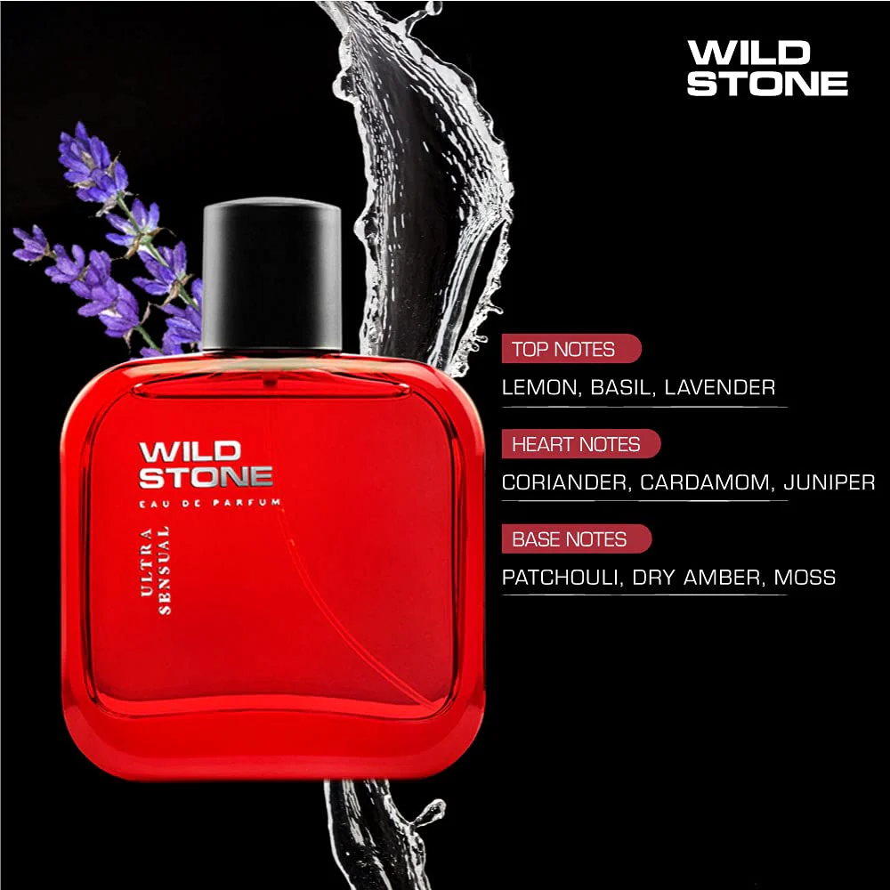 Wild Stone Ultra Sensual Eau De Perfume Pack Of 3 For Men 300ml 10.1 Fl.oz. | Perfect Use For Wedding - Image 3
