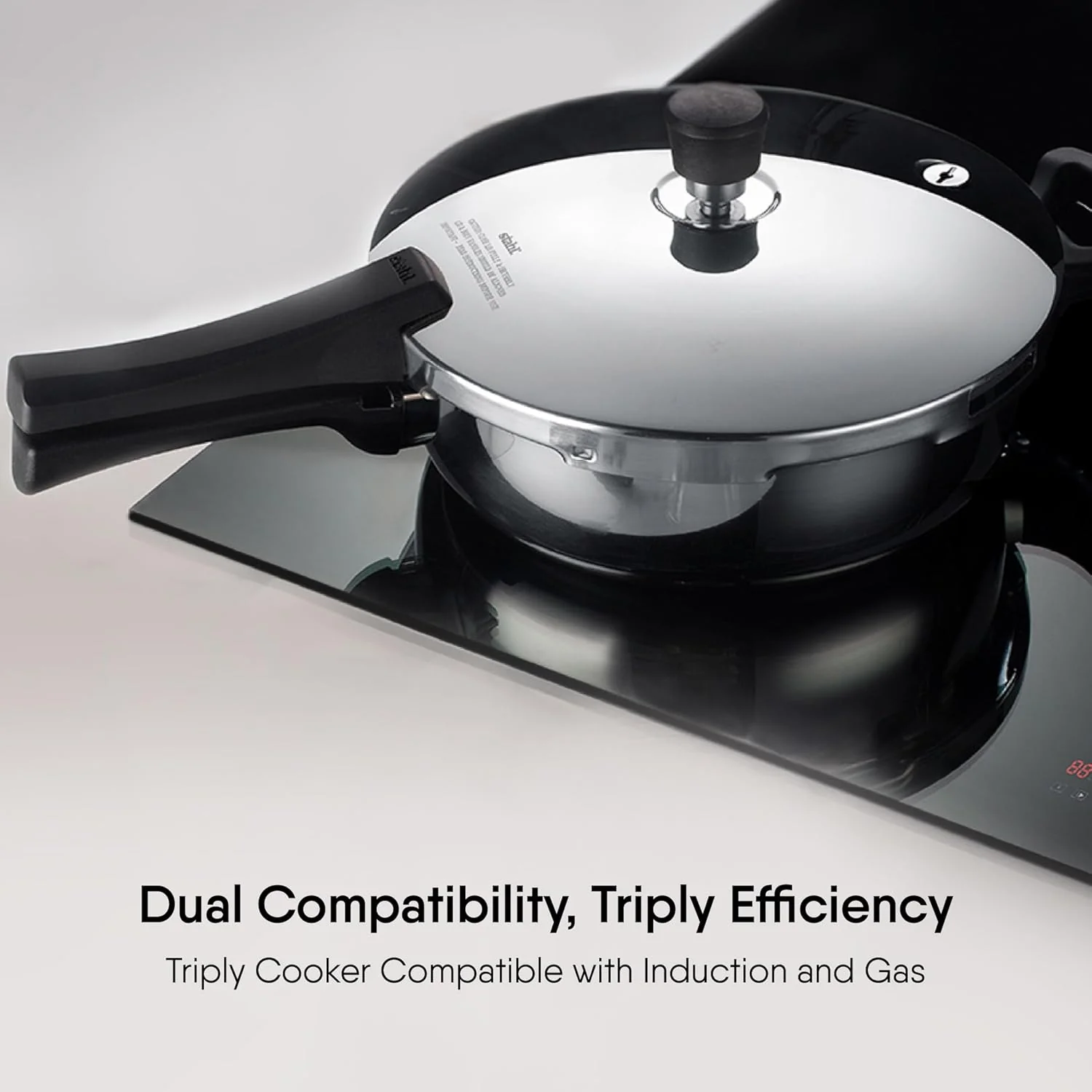 Xpress Cooker Triply Broad Pressure Cooker | Induction Cooker, Outer Lid Pressure Cooker, 2.5 Liters - Image 5
