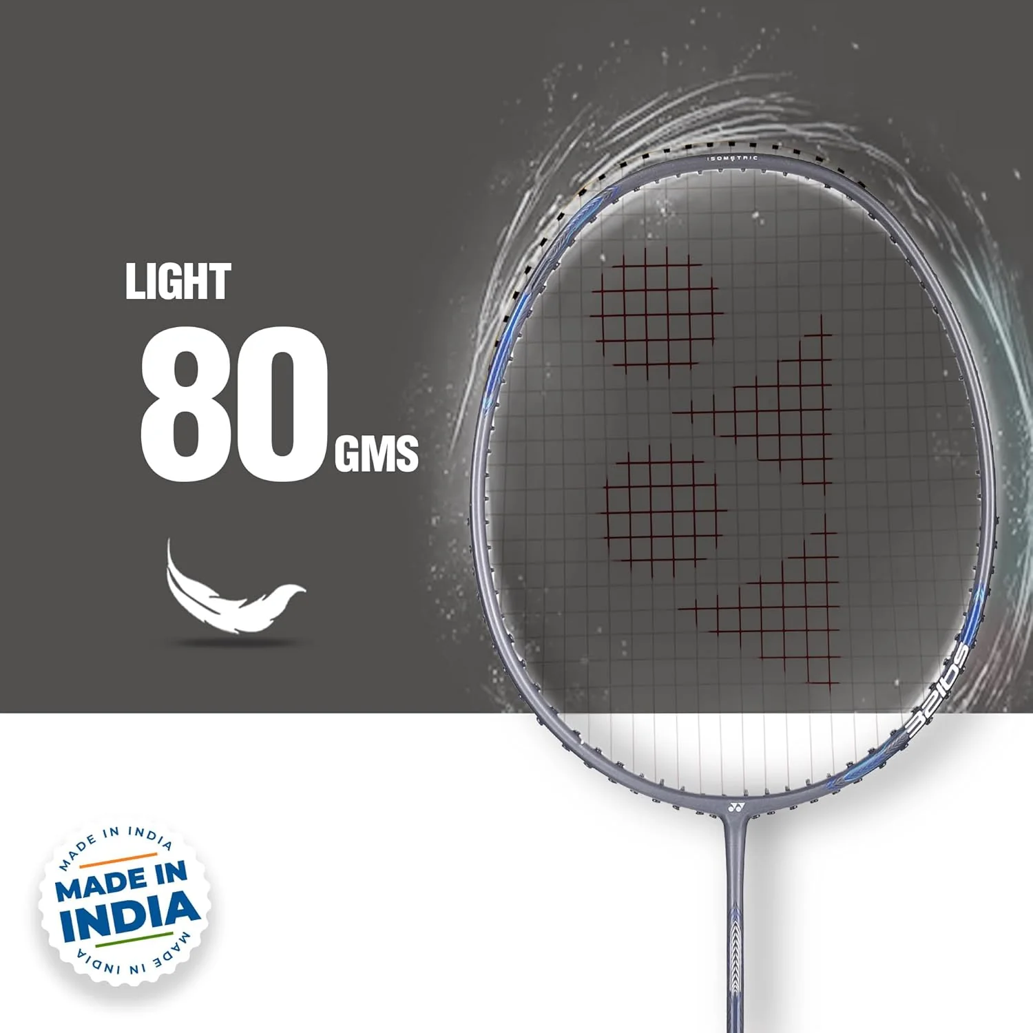 Yonex Badminton Racquet ASTROX ATTACK 9, G4 4U 80gms - 32lbs, Grip Size - 4 1/2 inches, Material - Graphite, Colour - Gun Metal Grey - Image 3
