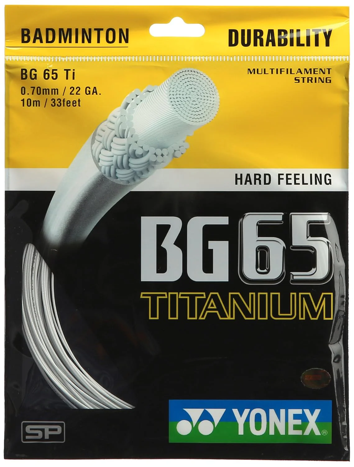 Yonex BG 65 Badminton Strings, Size - 0.70mm, Material - Titanium, Colour - White - Image 3
