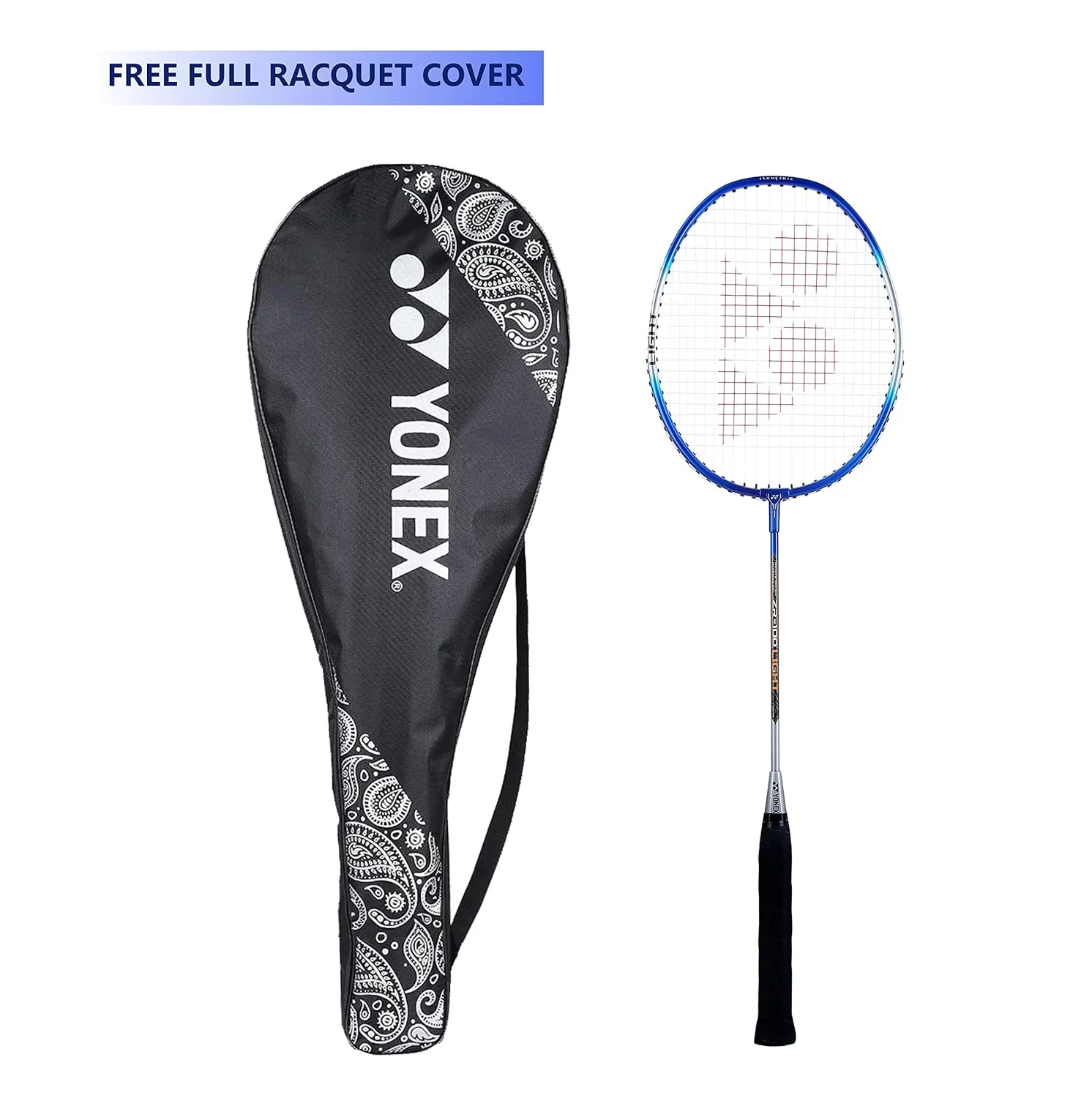 Yonex ZR 100 LIGHT Aluminium Badminton Racquet With Full Cover, Set Of 2 | Colour - Red + Blue, Grip Size - G4 (3.5 inches) - Image 6